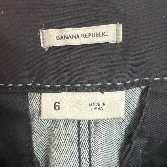 Banana Republic Urban Denim Capris Women's 6 Trouser Low Rise Cuffed Dark Wash - Picture 5 of 7